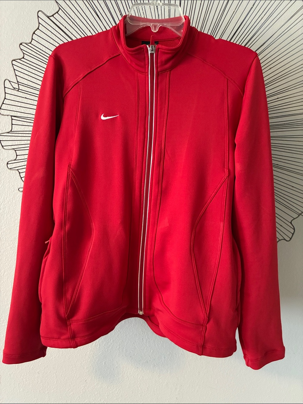 Nike Red Full-Zip Athletic Jacket